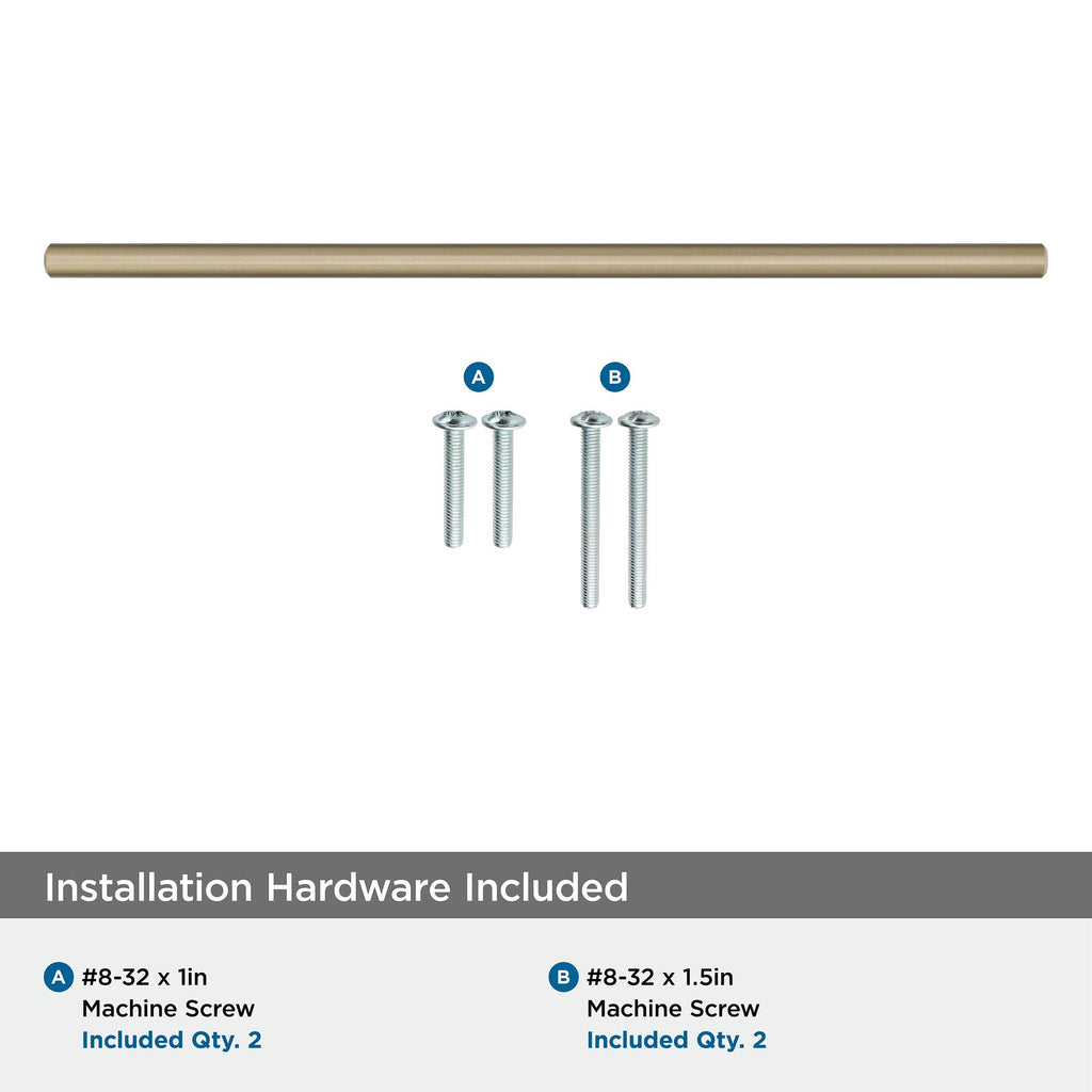 4 Pack Amerock | Cabinet Pull | Golden Champagne | 10-1/16 inch (256 mm) Center