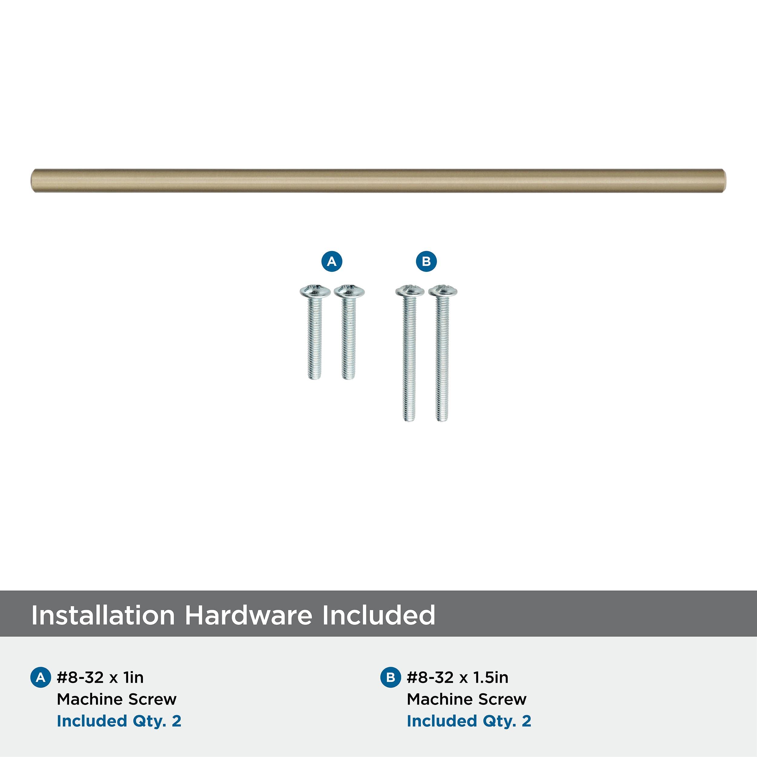 4 Pack Amerock | Cabinet Pull | Golden Champagne | 10-1/16 inch (256 mm) Center