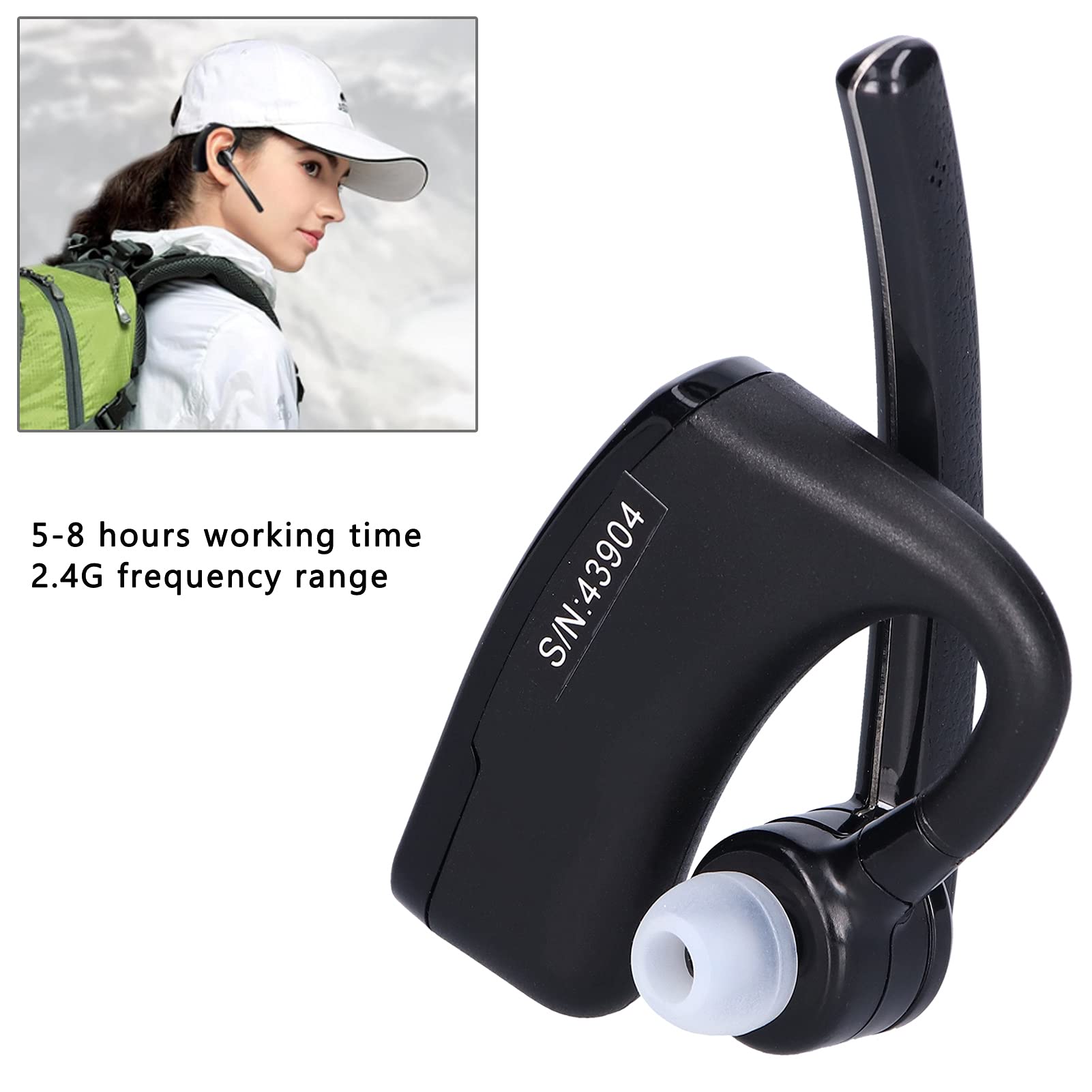 Walkie Talkie Bluetooth Headset for Motorola for HYT, Mini PTT Button and