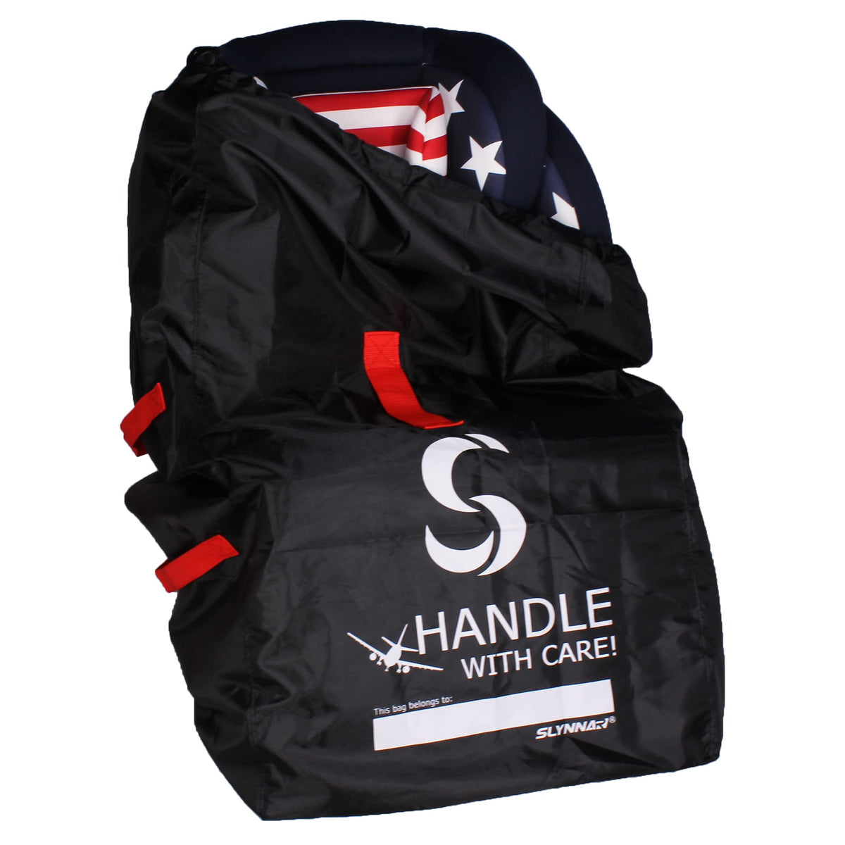 SLYNNAR Car Seat Travel Bag for Airplane - Fits Convertible Car Seats, Infant