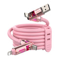 MFish 240W 4-in-1 Charging Cable with Carrying Case, 6.6FT Fast Charger USB-A &