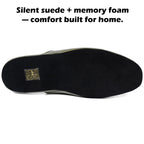 PAMIR Women's Genuine Full-Grain Leather Scuff Slippers, Avocado, US 7 M