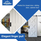 HOMOTEK 7 in Flush Pull Sliding Closet Door Handles 4 Pack Recessed Rectangular