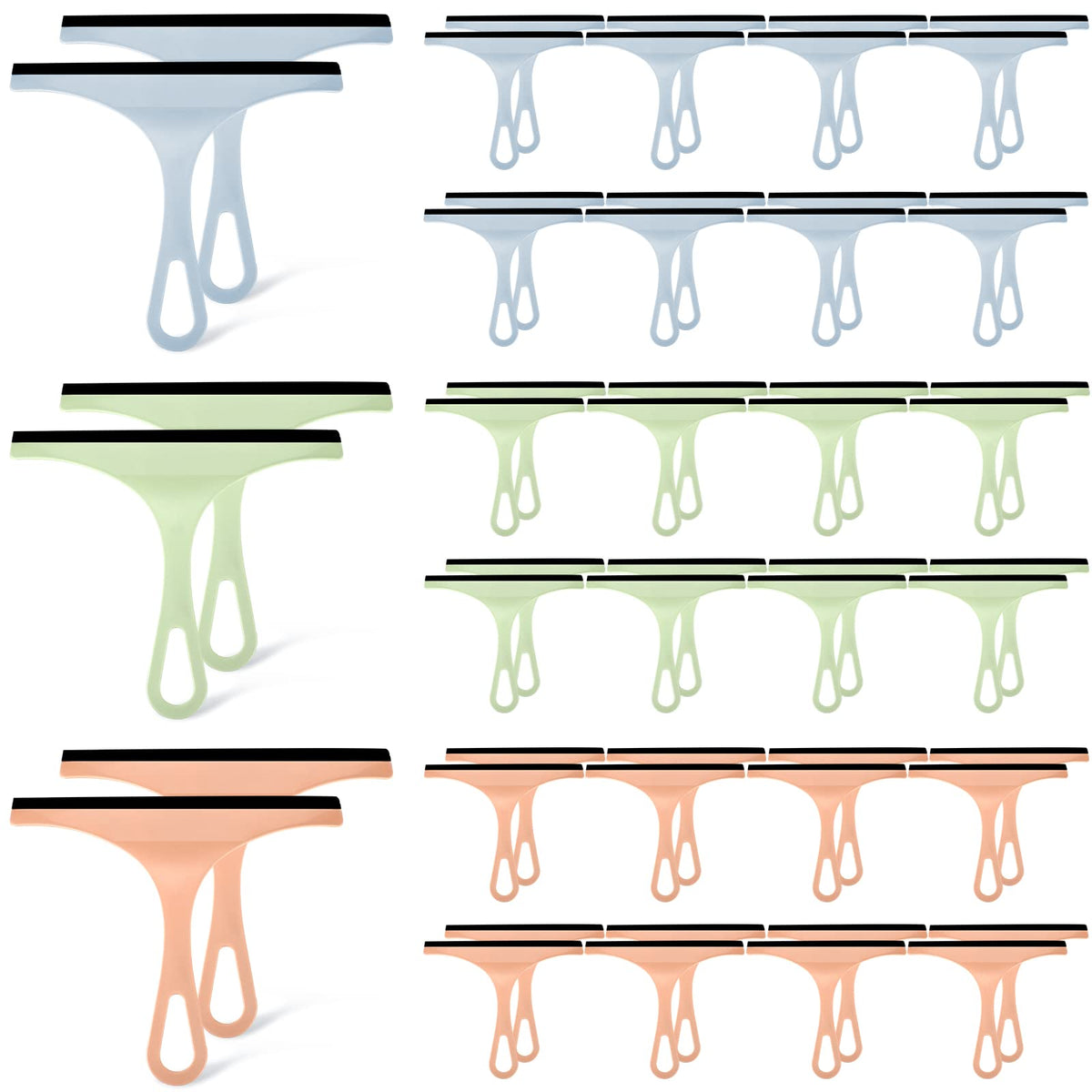 Didaey 48 Pcs Squeegee for Shower Glass Door, 8.7 Inch Silicone Shower Squeegee