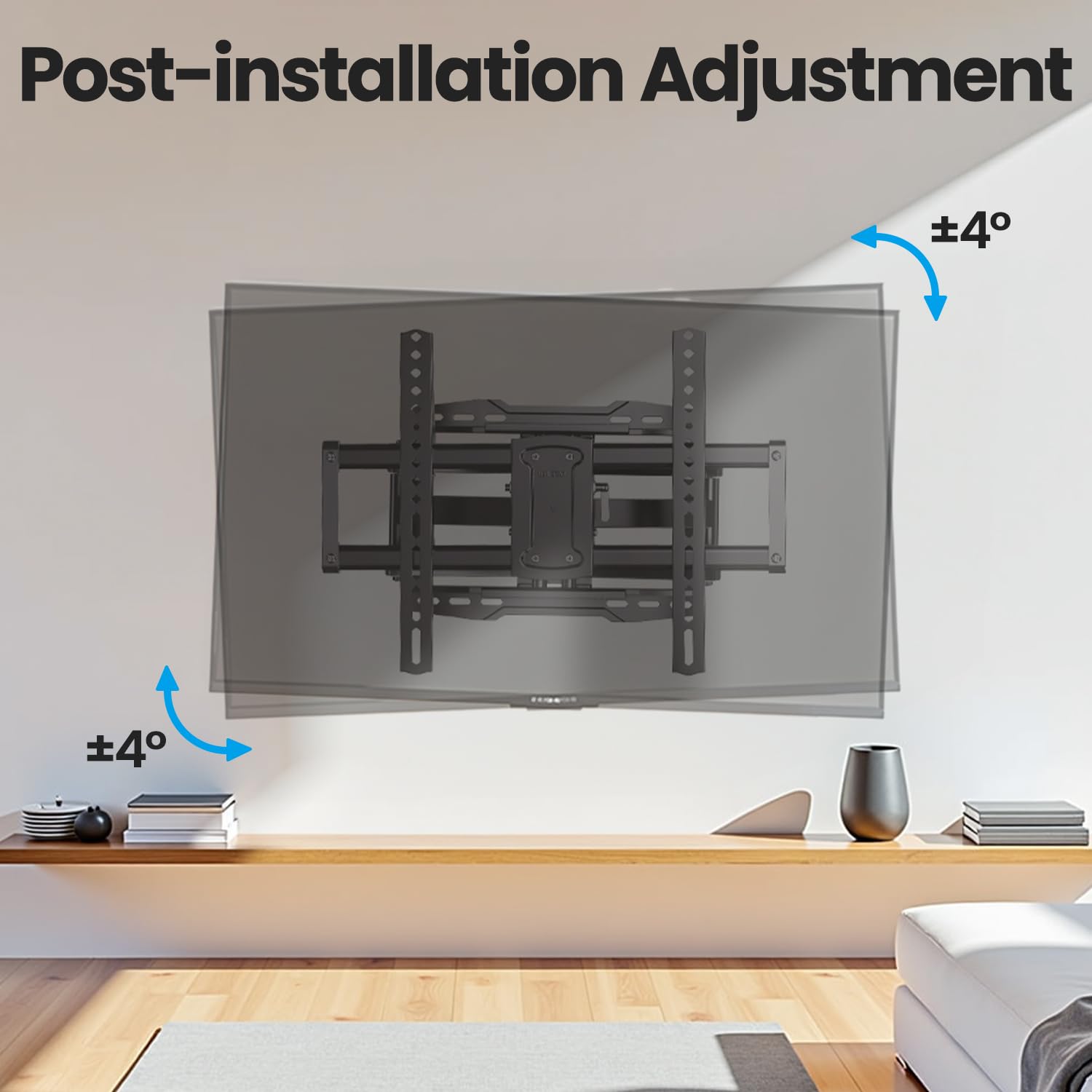 USX STAR Full Motion TV Wall Mount 37–90" UL Listed VESA 600x400 132lbs Swivel