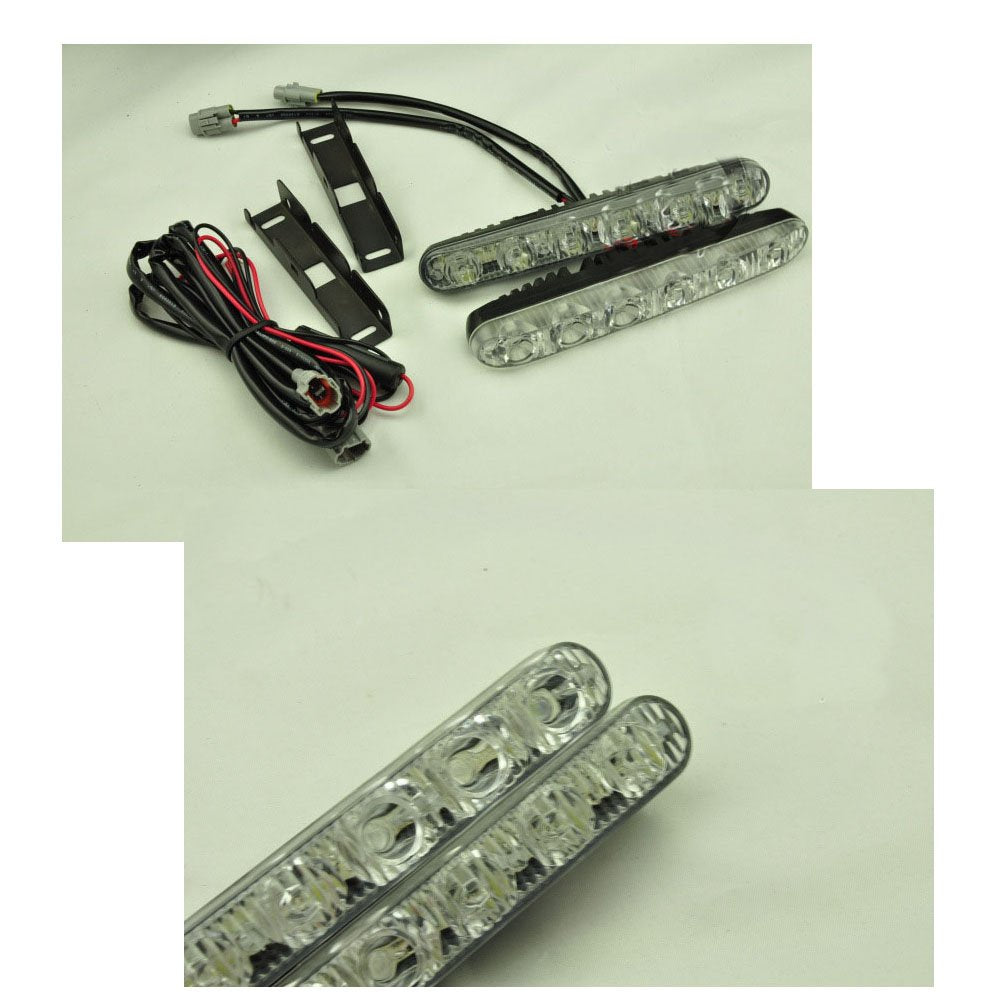Eaglerich 2pcs High Power Day Light Fish Fork LED Daytime Running Light Lamp Car