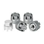 INJORA M2.5 Wheel Lock Nuts with Aluminum Cap for 1/18 RC Crawlers Upgrade(Gray)
