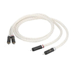 VCIMZUL HiFi Silver Plated 8AG 16 Strands Audio Cable 2RCA to 2RCA with WBT RCAA Plug High Fidelity Sound Transmission Cable(0.5m)