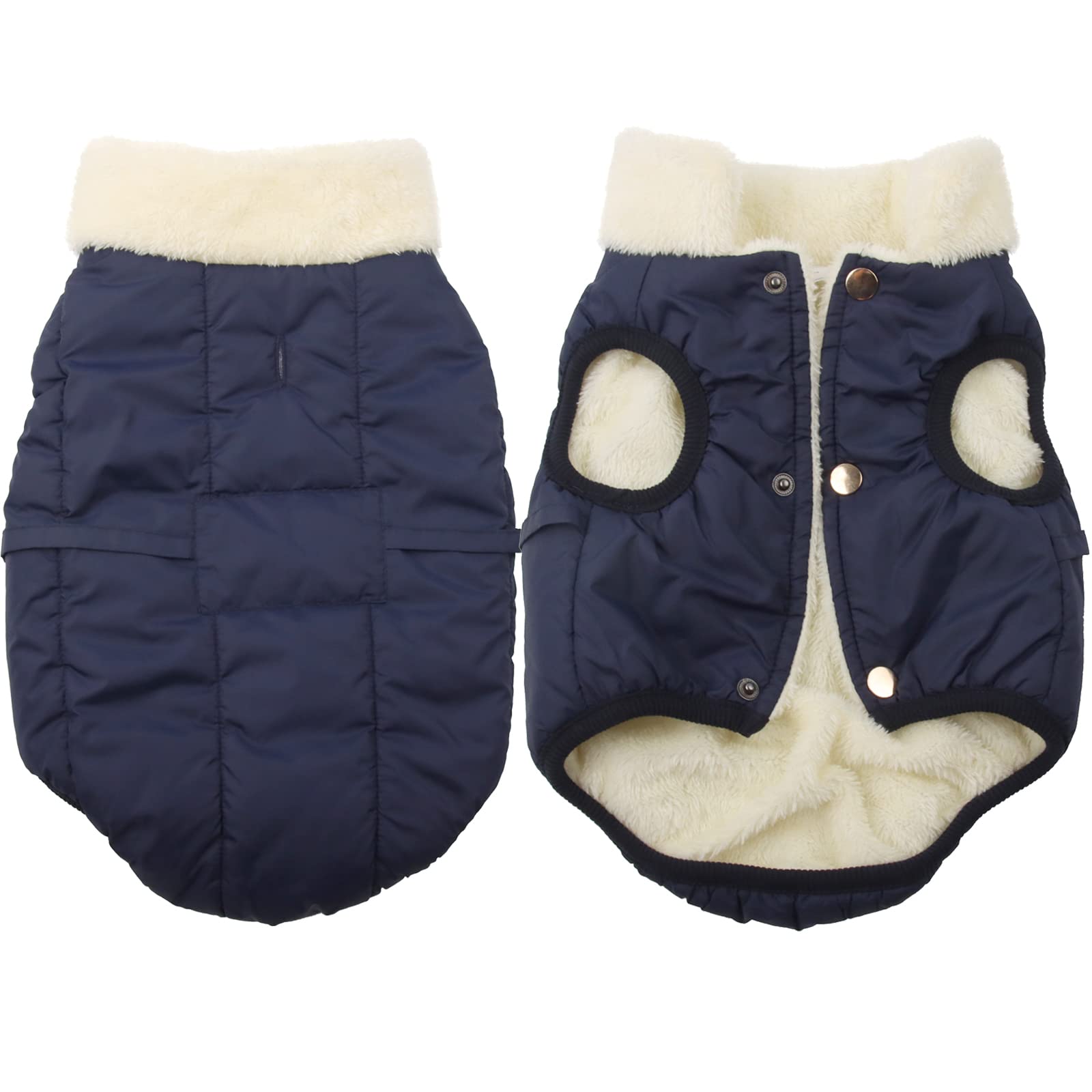 JoyDaog Fleece Lined Warm Dog Jacket for Puppy Winter Cold Weather,Soft