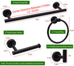 10pcs Bathroom Hardware Set, Including 16" Hand Towel Bars, Toilet Paper