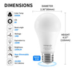 Novapollo LED Light Bulbs, A19 100 Watt Equivalent LED Bulbs, E26 Standard Base,