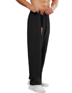 Deyeek Mens Tear Away Sweatpants Full Zipper Legs Open Bottom Post Surgery Pants