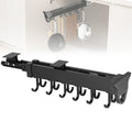 Homaisson Pull Out Pot Rack 12 Hook Sliding Under Cabinet Organizer Pots Pans
