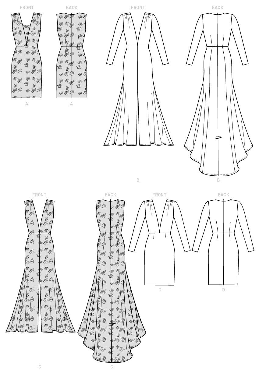 McCall's Patterns McCall's Women's Special Event Gown Sewing David Tutera, Sizes
