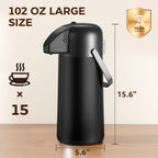 Coffee Carafe for Keeping Hot - Gezoss 102OZ / 3L Airpot Coffee Dispenser with