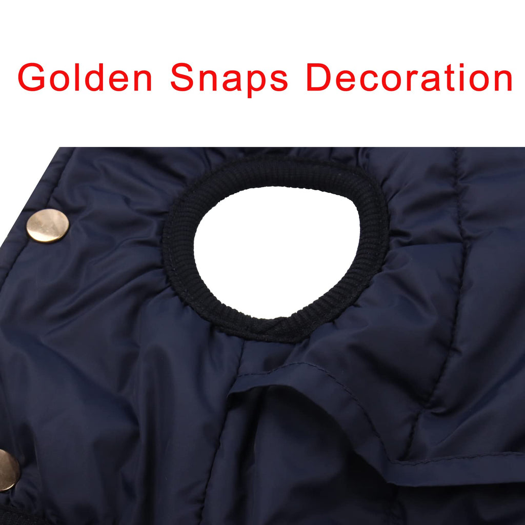 JoyDaog Fleece Lined Warm Dog Jacket for Puppy Winter Cold Weather,Soft