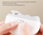 Automatic Safety Electric Nail Clipper LED Light Portable Polishing Trimmer for
