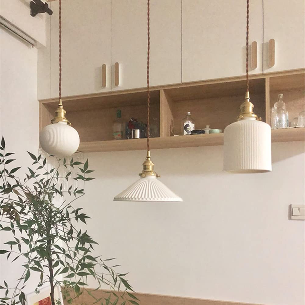 2 Pack OTTOSON SEEAIRSHOP Modern Ceramic Pendant Light Fixtures Nordic Cylinder