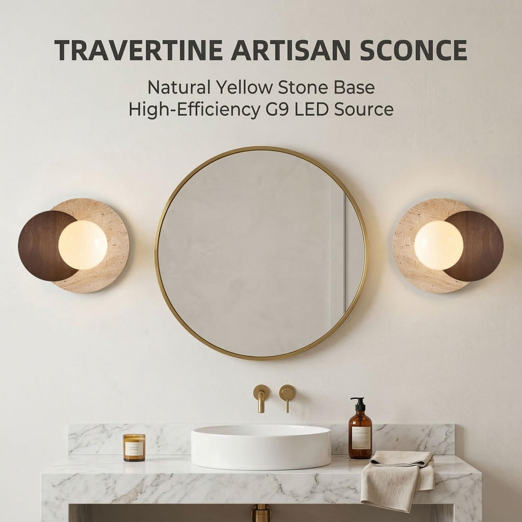 DZQWLL Marble Wall Lamp, Bathroom Vanity Light Fixtures, Wall Mount Lamp, Over