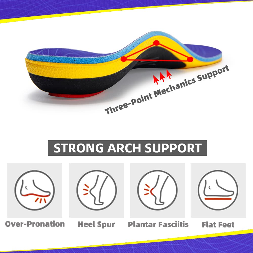 VALSOLE Heavy Duty Orthotic Insoles Plantar Fasciitis Arch Support for Men Women