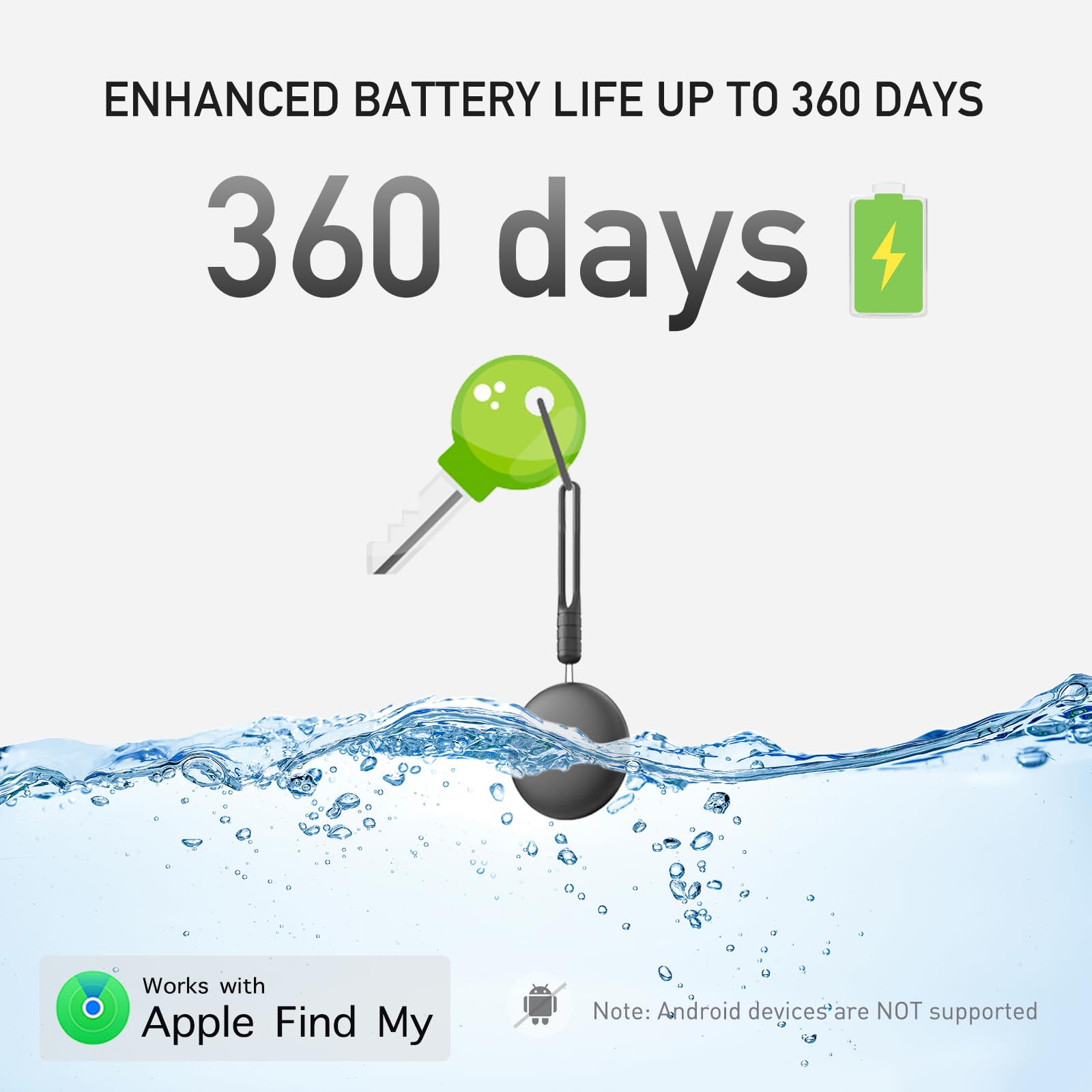 2 Pack Apple Find My Air Tracker Tags MFi Certified Bluetooth Item Locator Keys