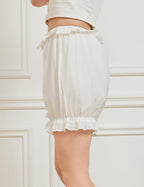 BEAUZSUZSANA Women Lolita Shorts Cotton Victorian Bloomers Pumpkin Lace