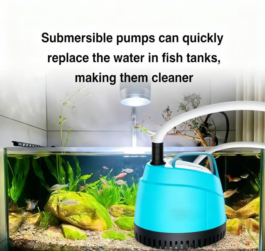 WUCIOOO 210GPH Ultra Quiet Bottom Suction Submersible Water Pump (780L/H, 15W)