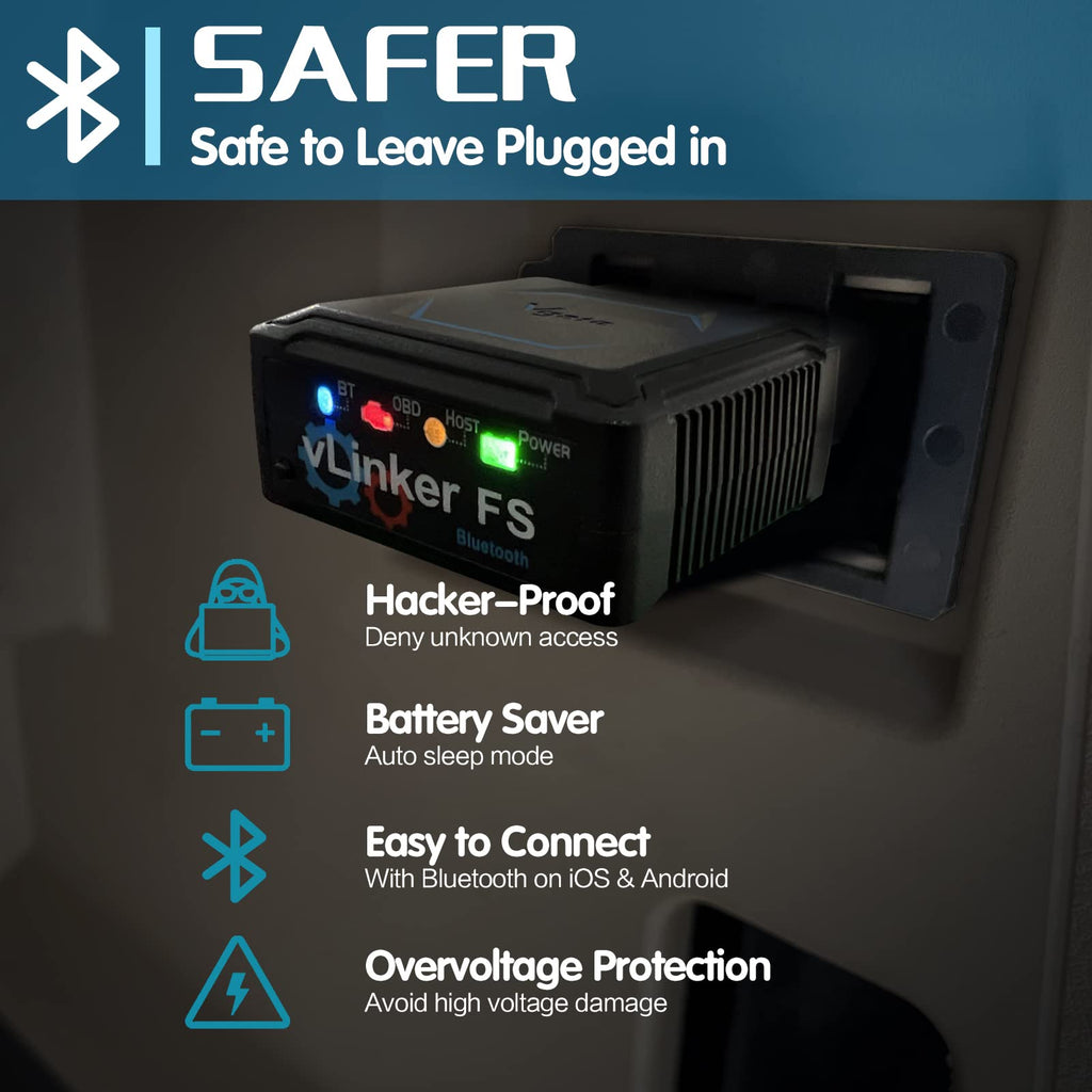 Vgate vLinker FS Bluetooth OBD2 Diagnostic Scan Tool, OBDII Car Code Reader for
