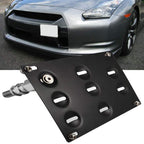 GTP Front Bumper Tow Hook License Plate Mounting Bracket Holder Relocator
