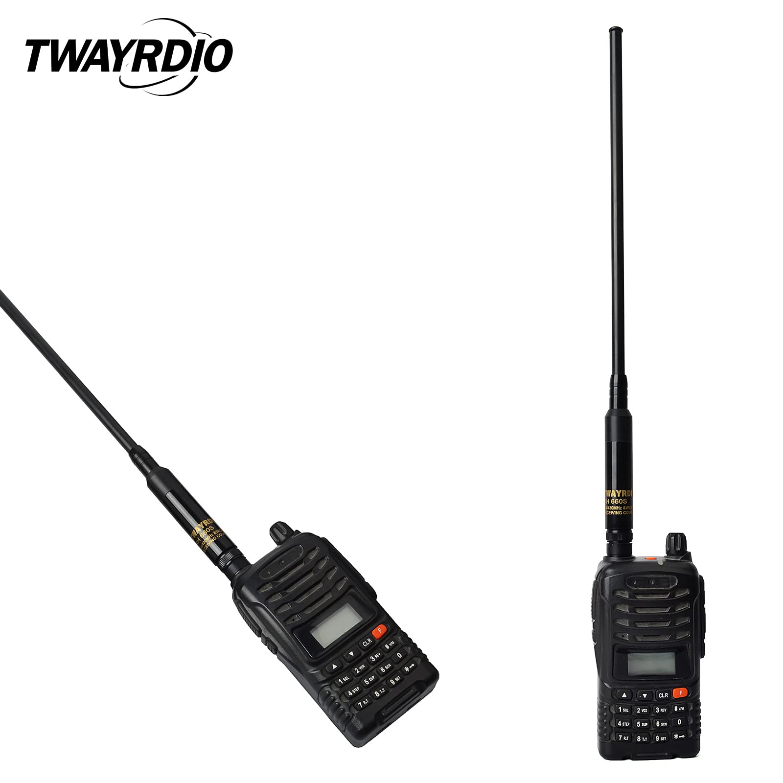 TWAYRDIO RH 660S Dual Band 70cm 2meter 144/430mhz Extendable Telescopic Portable