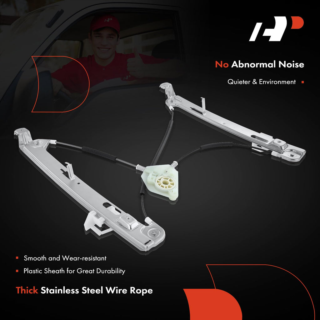 A-Premium Front Left Manual Window Regulator Compatible Jeep Patriot 2008-2017