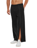 Deyeek Mens Tear Away Sweatpants Full Zipper Legs Open Bottom Post Surgery Pants