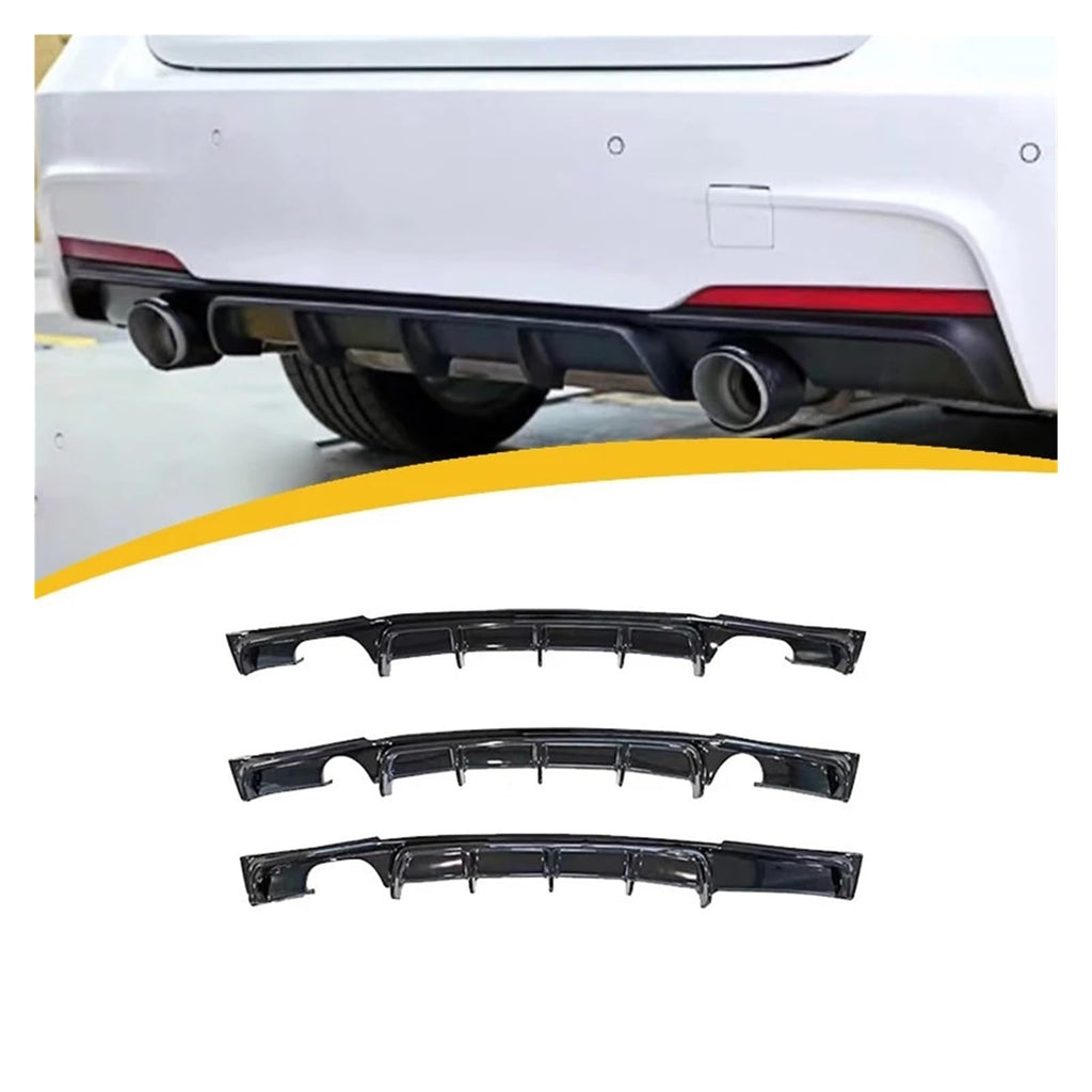 BMW 3 Series F30 Rear Bumper Diffuser Spoiler MT MP 2013-2019 W/ Brake Light