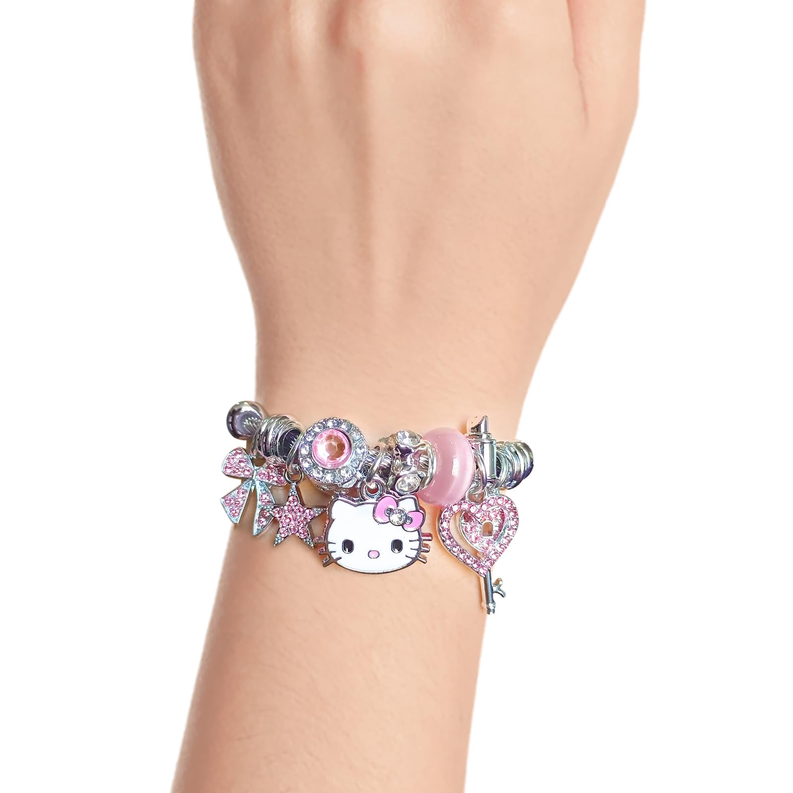 HonFHena Cute Bracelets Adjustable Stainless Steel Bracelet Bangles