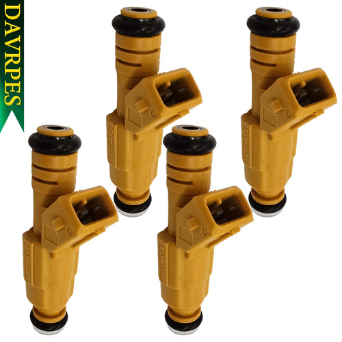 DAVRPES 4Pcs 0280155710 0280155700 Fuel Injectors 4 Holes Disc Engine Fuel Spray