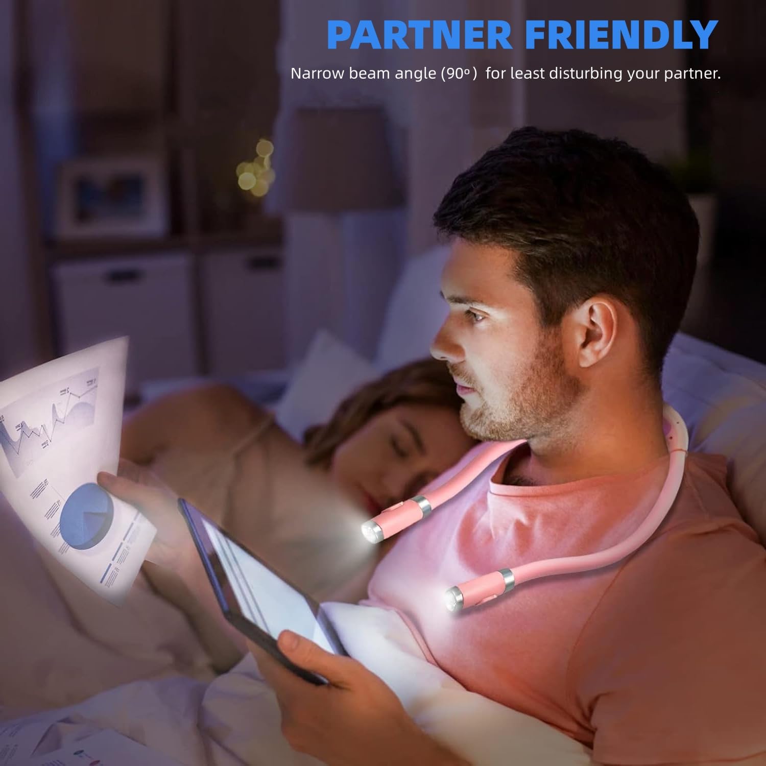 Neck Reading Light, Book Light for Reading in Bed, Neck Reading Light Slim with