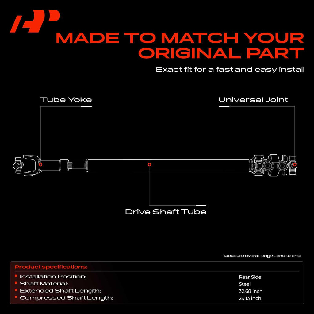 A-Premium Rear Drive Shaft Driveshaft Assembly Compatible with Ford