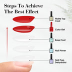 CANNI 2Pcs Matte Gel Top Coat and Base Coat Set- No Wipe Long Lasting Matte Top