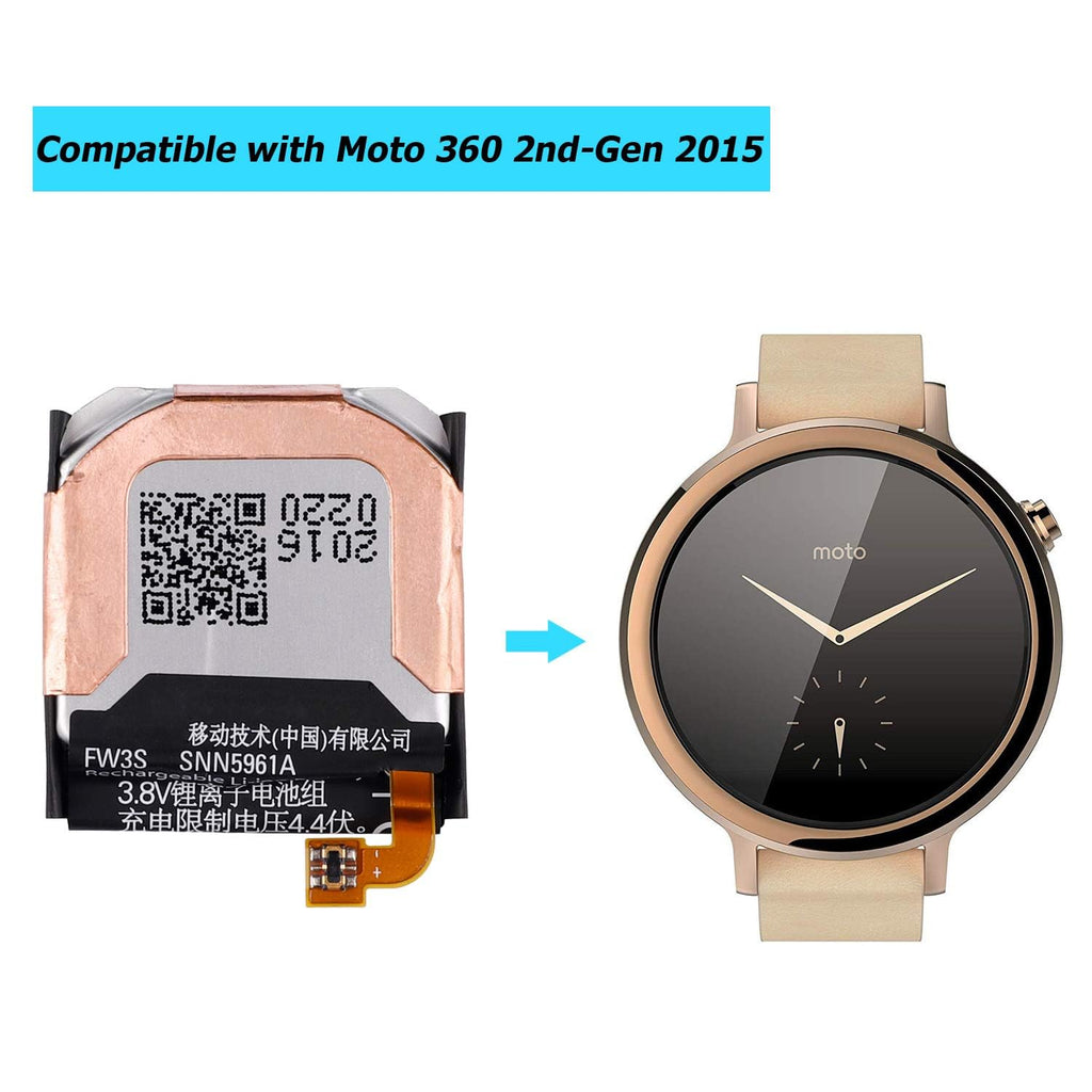 Vvsialeek FW3S SNN5971A Replacement Battery Compatible with Moto 360 2nd-Gen
