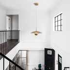 Fulesi Vintage Led Pendant Light Farmhouse Gold Metal Ceiling Lights Mid Century Modern Pendant Lighting Industrial Large Pendant Light for Kitchen Island Bedroom