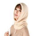 YEKEYI Women Balaclava Hood hat Winter Cashmere Knitted Beanie Hats Ski Mask Ski