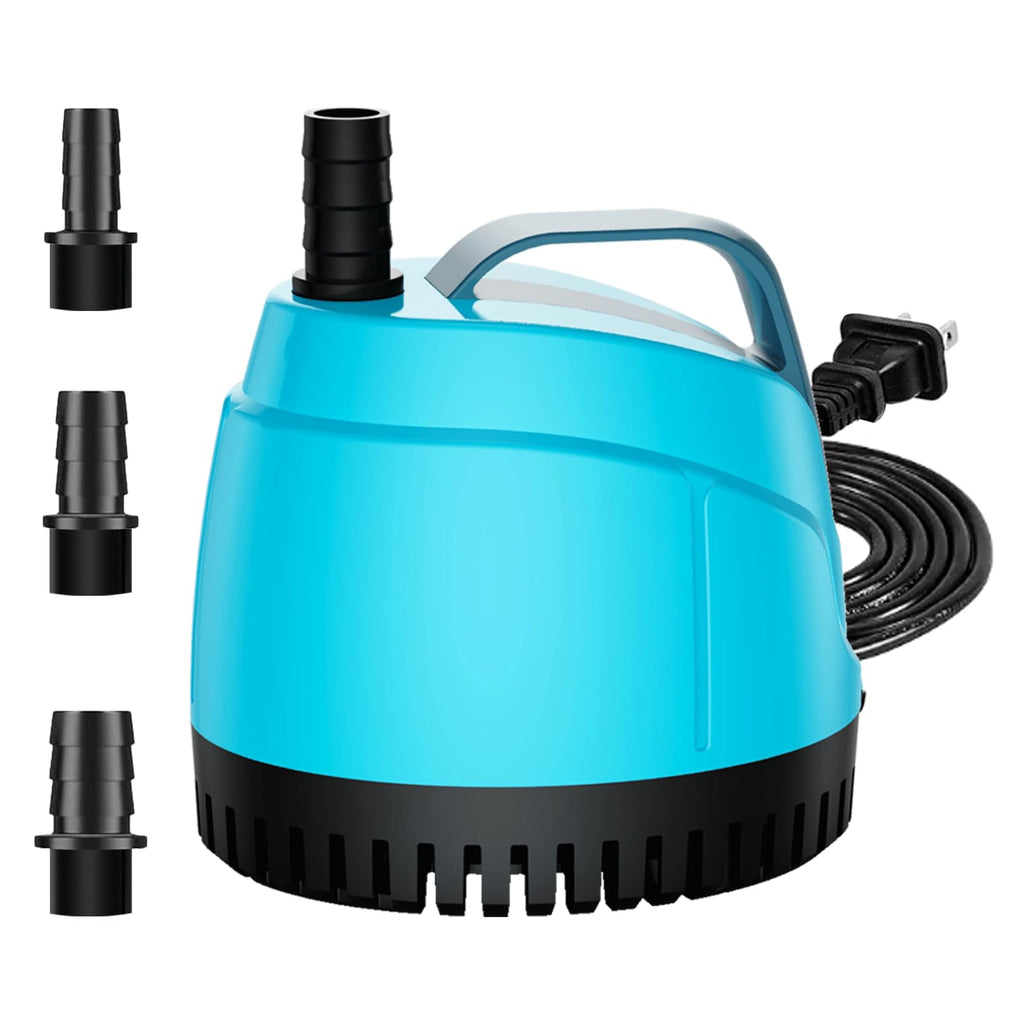 WUCIOOO 210GPH Ultra Quiet Bottom Suction Submersible Water Pump (780L/H, 15W)