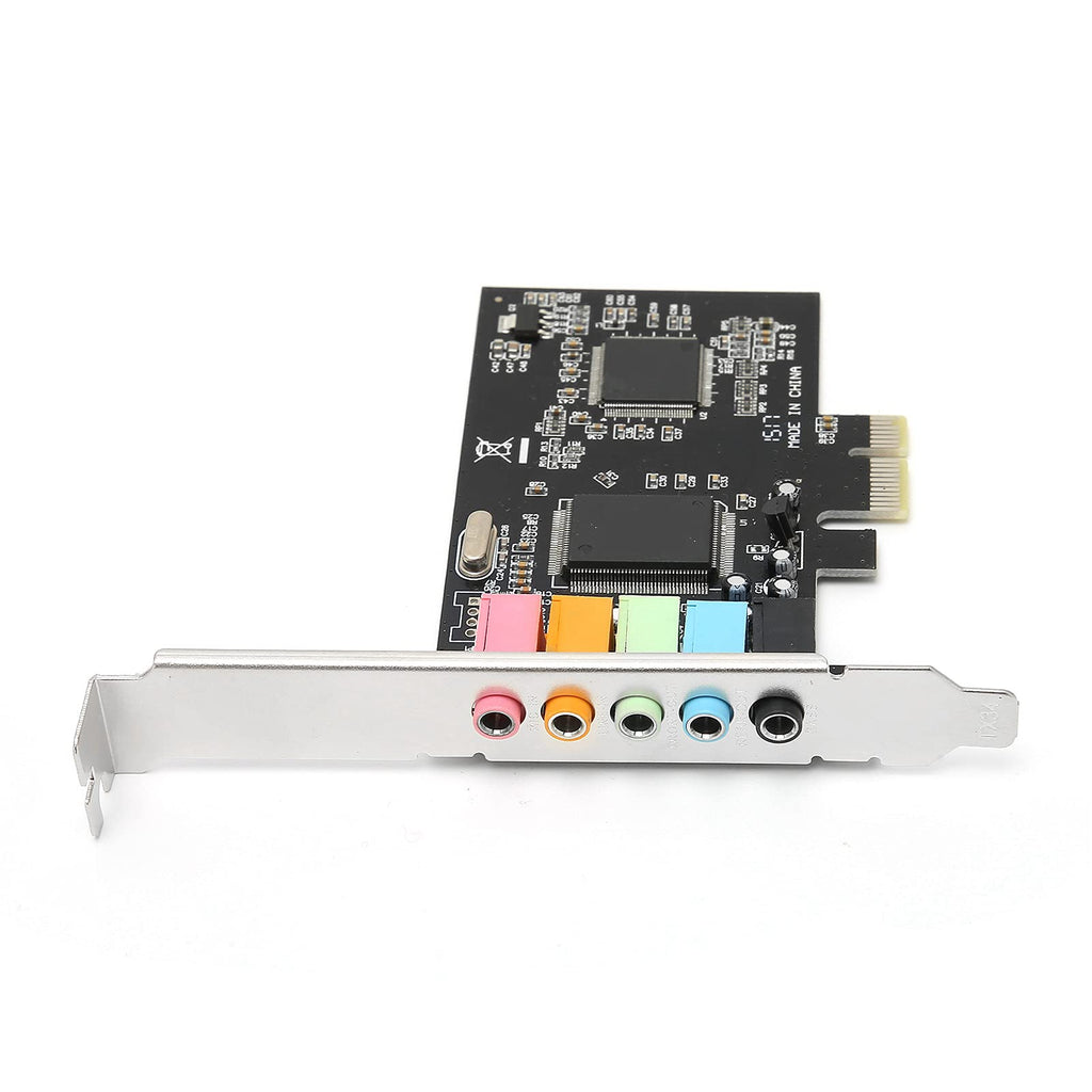 PUSOKEI PCIE Sound Card, 6channel Stereo Desktop Sound Card, 3D Stereo PCIe