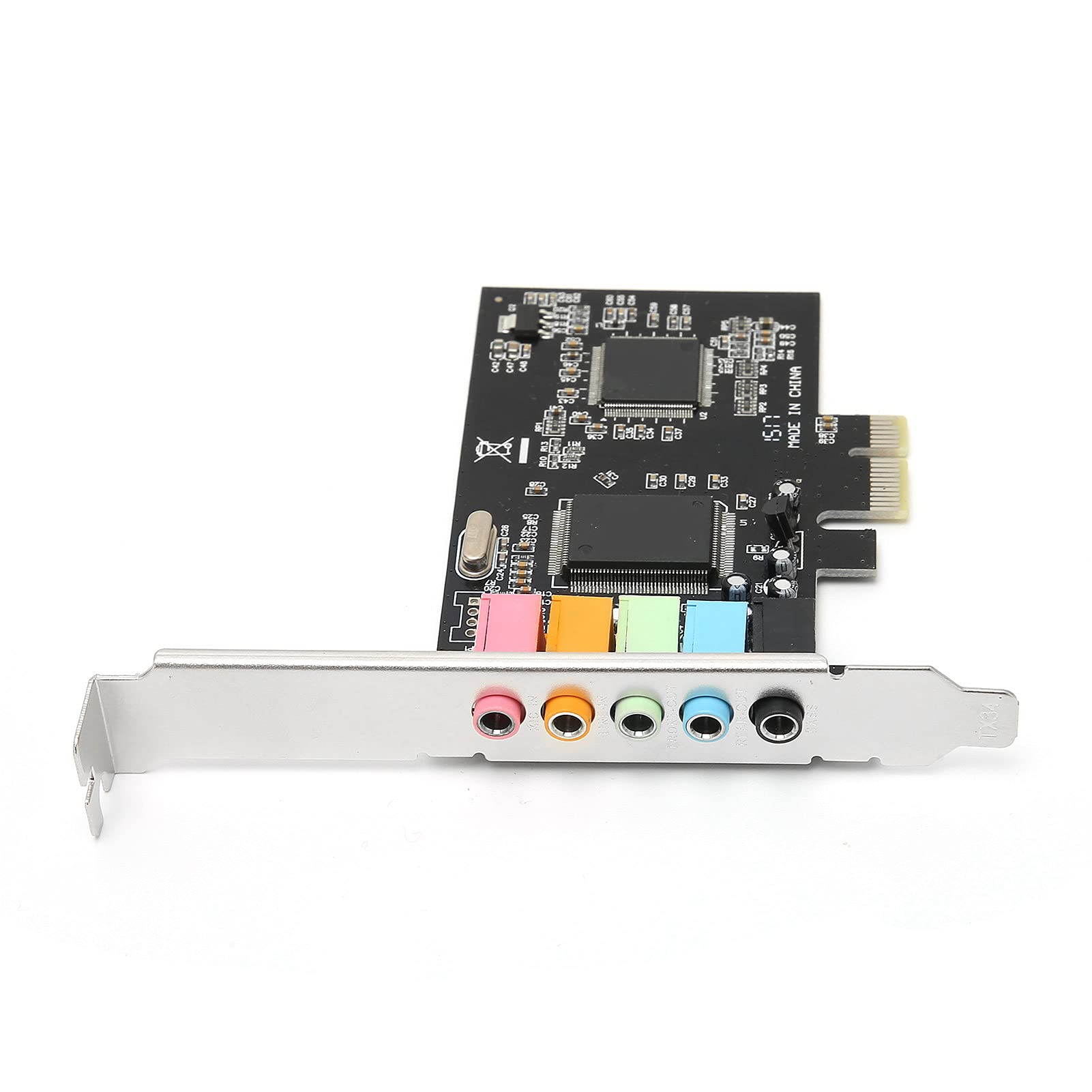 PUSOKEI PCIE Sound Card, 6channel Stereo Desktop Sound Card, 3D Stereo PCIe