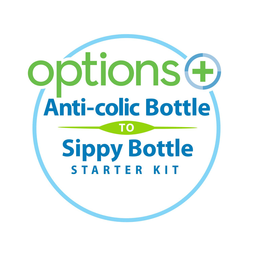 Dr. Brown’s Anti-Colic Options+ Wide-Neck Sippy Bottle Starter Kit, 9oz/270mL,