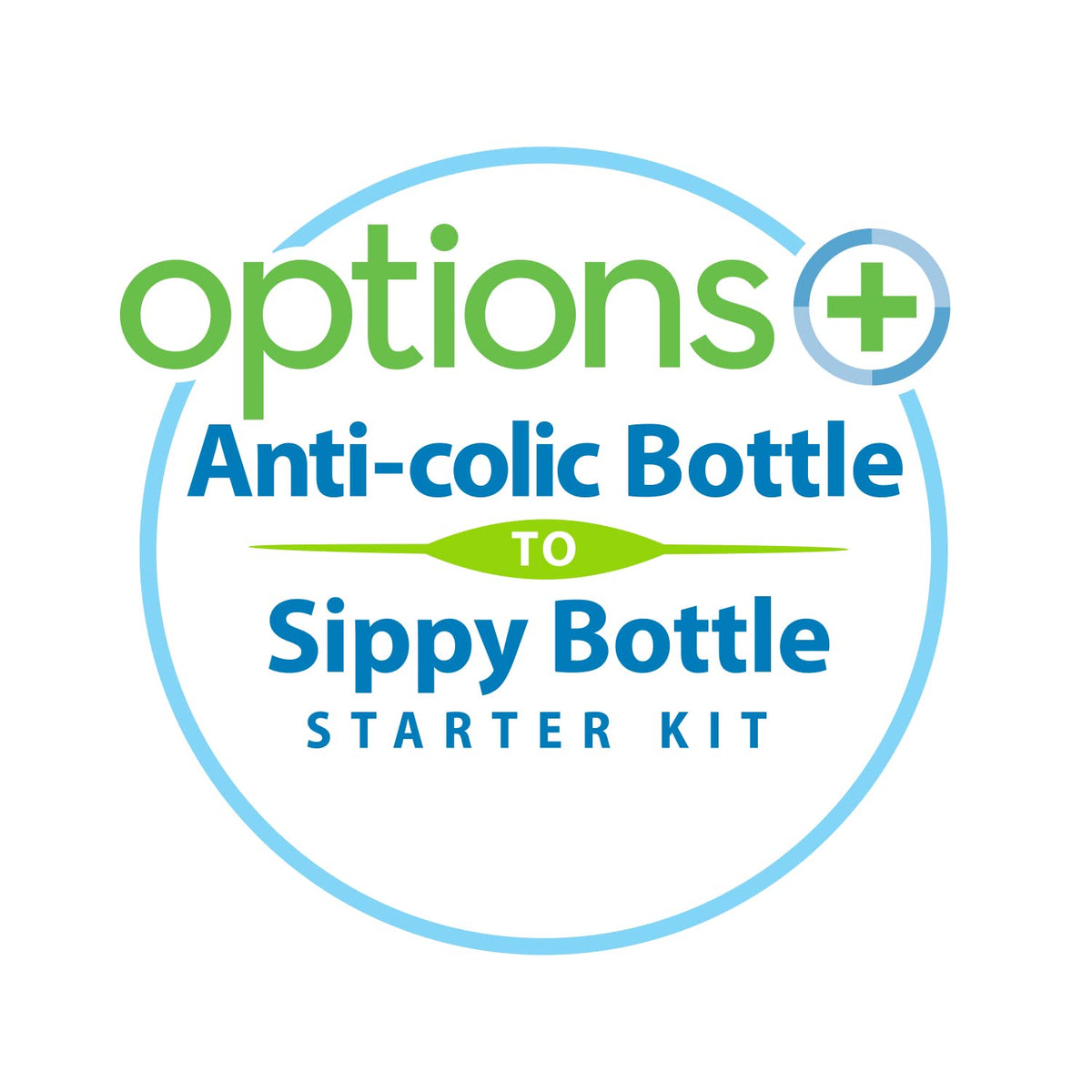Dr. Brown’s Anti-Colic Options+ Wide-Neck Sippy Bottle Starter Kit, 9oz/270mL,
