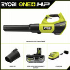 RYOBI ONEAND HP 18V BRUSHLESS Whisper Series 130 MPH 510 CFM Cordless Battery