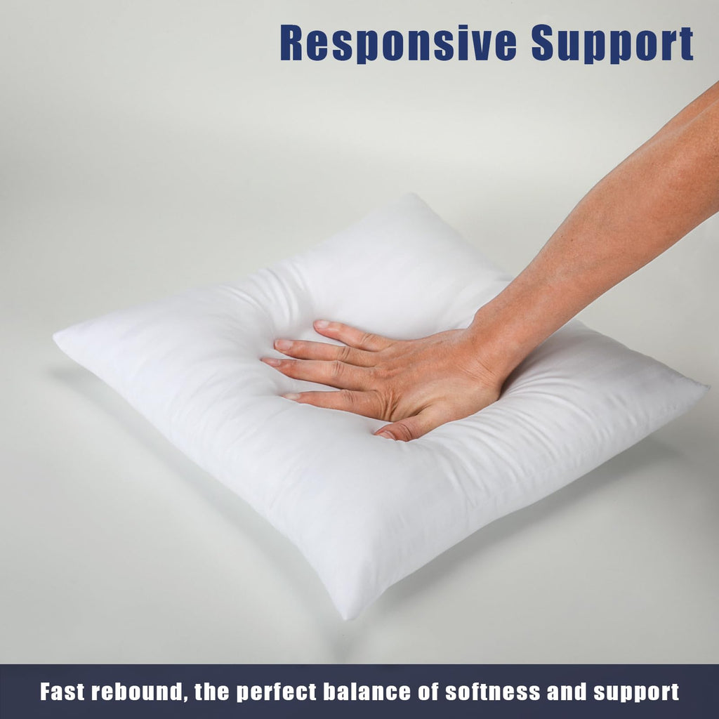 OKBA Set of 2 Throw Pillow Inserts 16x16 Soft Hypoallergenic Cushion Fillers