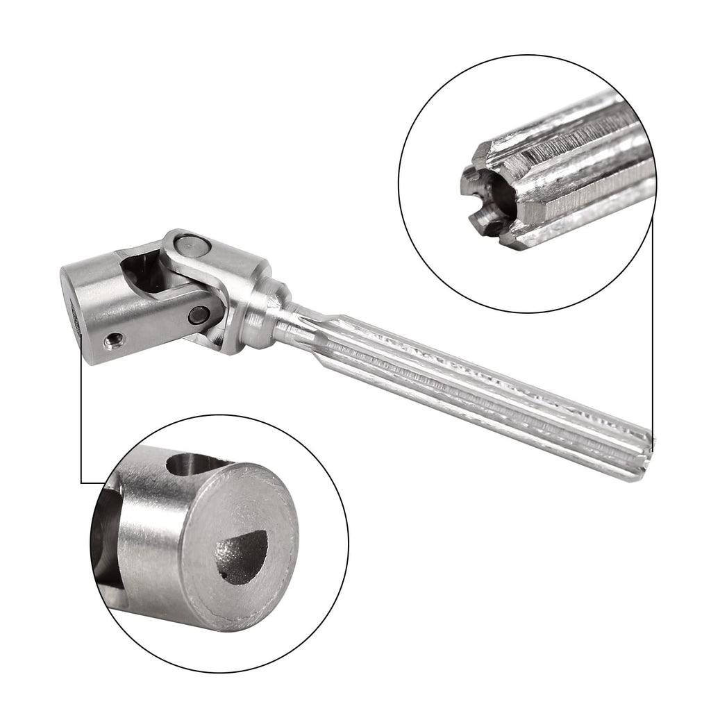 INJORA Drive Shaft D-Shaped Hole Stainless Steel Center Drive Shaft for Axial