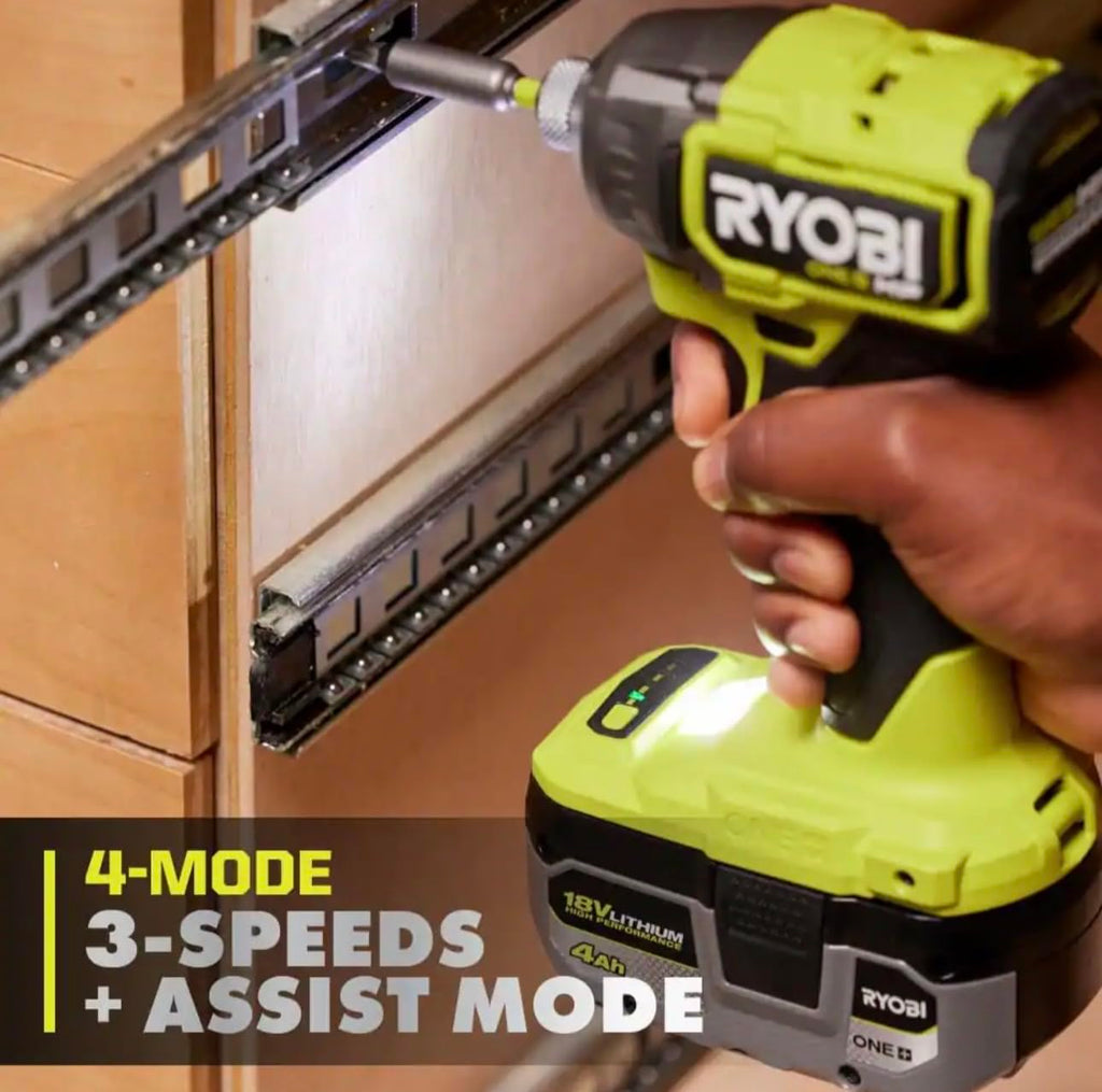 RYOBI ONEAND HP 18V BRUSHLESS Cordless 4-Mode Impact Driver Tool ONLY PBLID04B